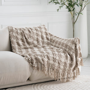 Checkered Knit Throw