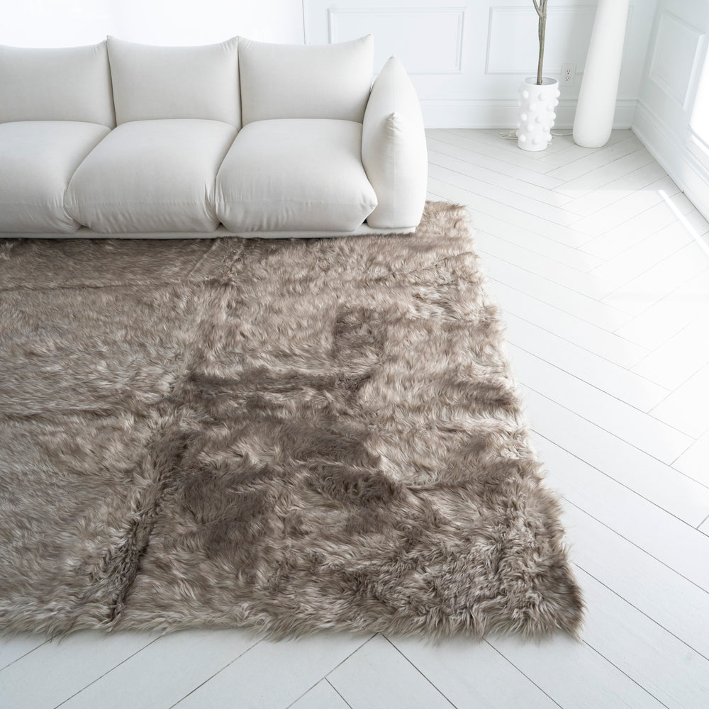 Rectangle Faux Fur Rug | 7x9ft