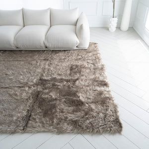 Rectangle Faux Fur Rug | 7x9ft