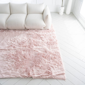 Rectangle Faux Fur Rug | 7x9ft