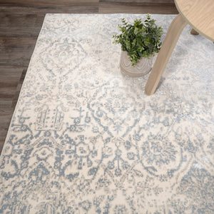 Cream Faded Area Rug
