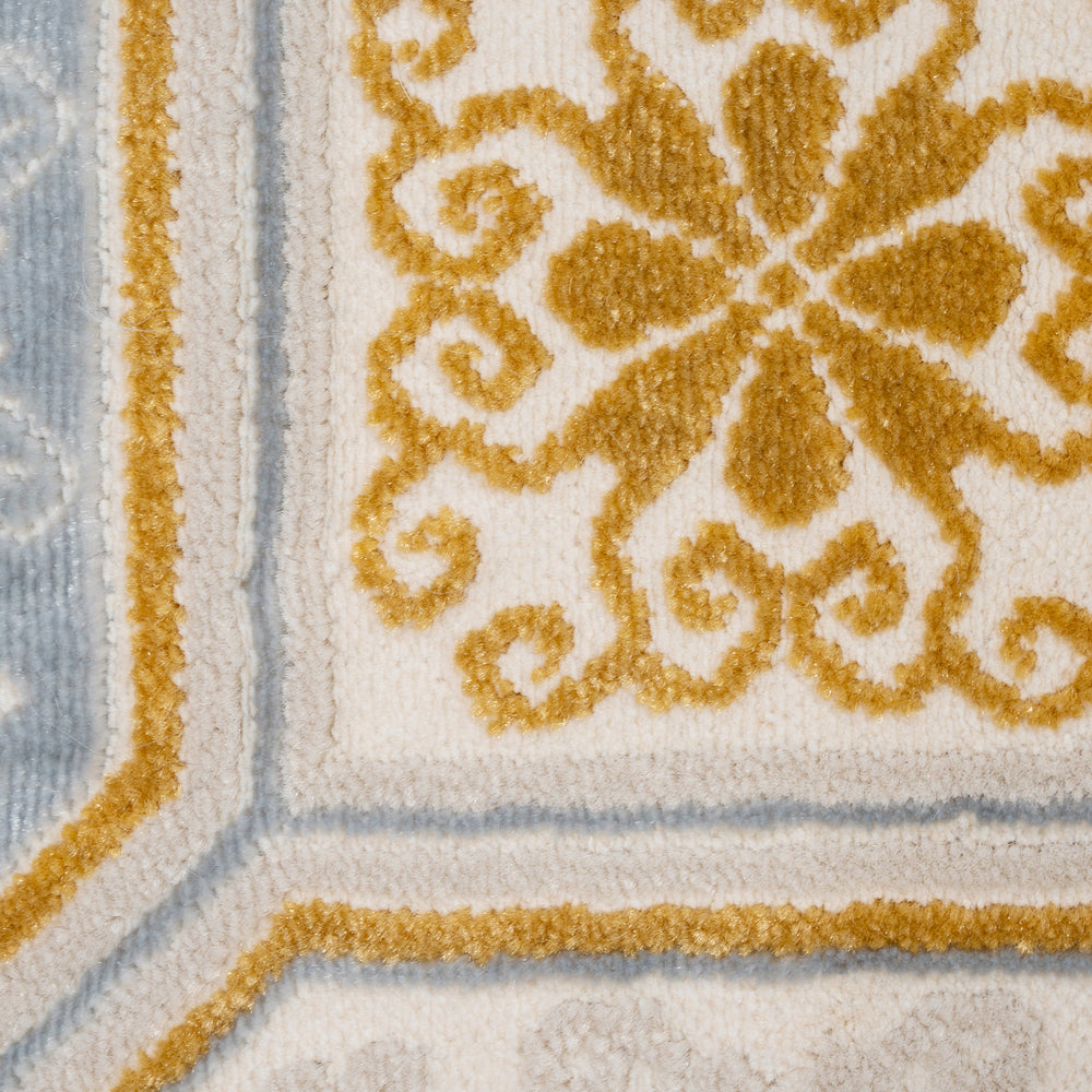 Yellow Floral Area Rug