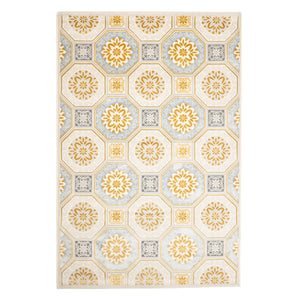 Yellow Floral Area Rug
