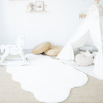 Pelt Shape Faux Rabbit Fur Rug | 5x7ft