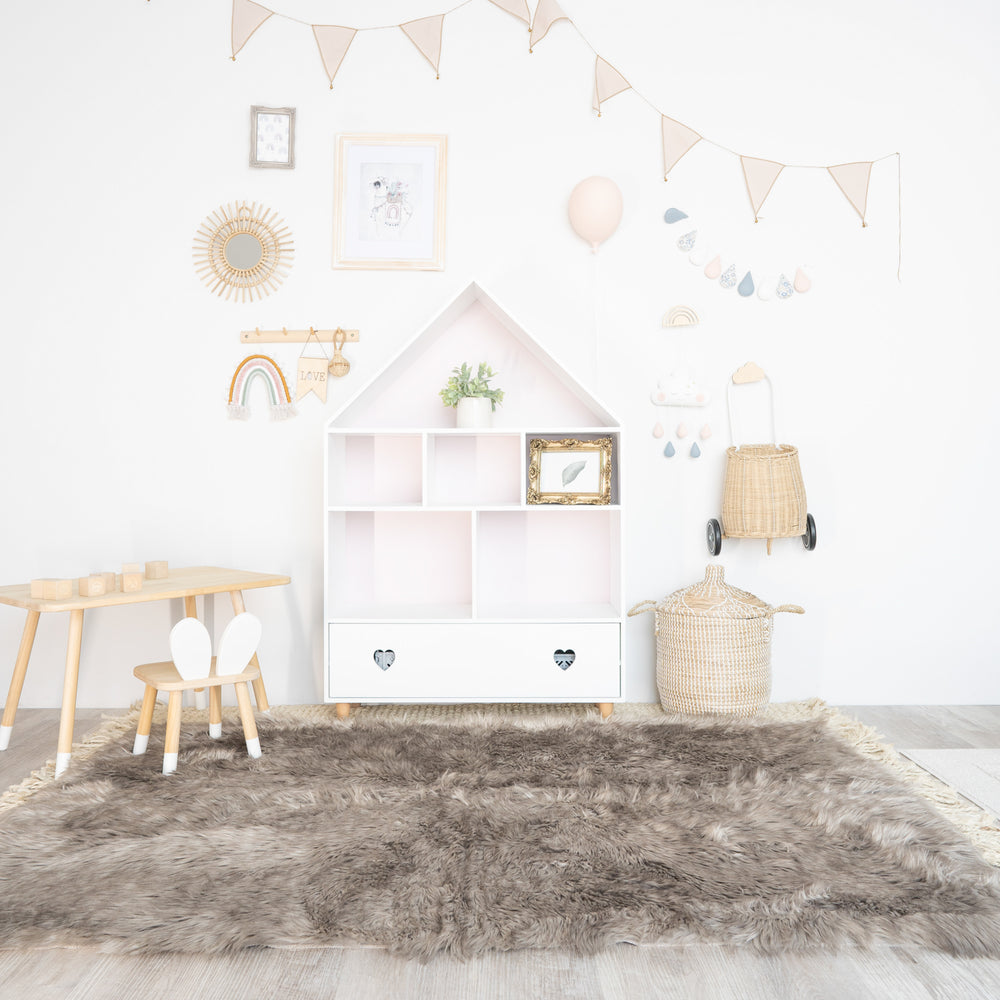 Rectangle Faux Fur Rug | 5x7ft
