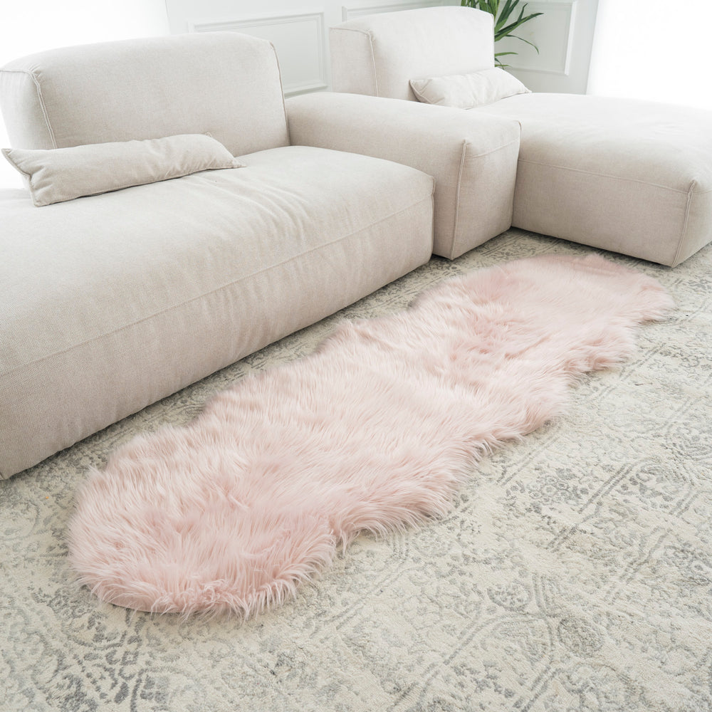 Pelt Shape Faux Fur Rug | 2x6ft Runner