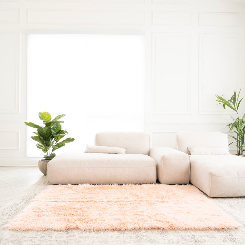 Rectangle Faux Fur Rug | 4x6ft