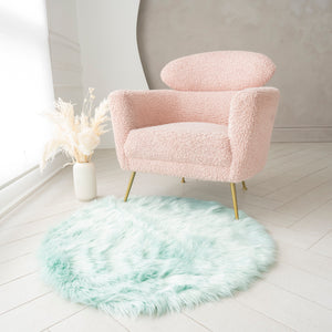 
            
                Load image into Gallery viewer, Round Faux Fur Rug | 3x3ft 5x5ft
            
        