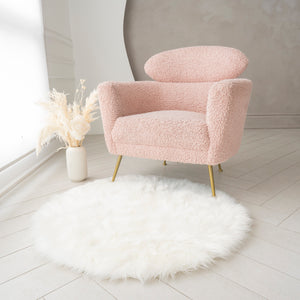 Round Faux Fur Rug | 3x3ft 5x5ft