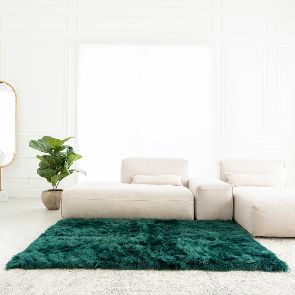 Rectangle Faux Fur Rug | 4x6ft