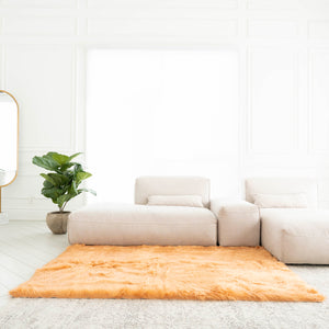 Rectangle Faux Fur Rug | 4x6ft